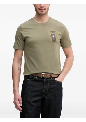 Aeronautica Militare logo-patch crew-neck T-shirt - Green