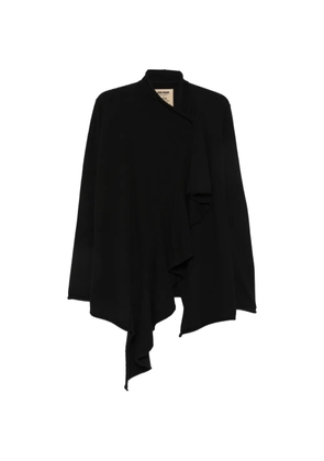Uma Wang asymmetric draped cardigan - Black