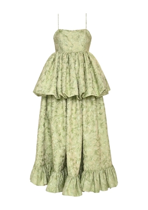 ANOUKI sleeveless ruffle dress - Green