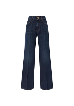 PINKO Wanda pressed-crease wide-leg jeans - Blue