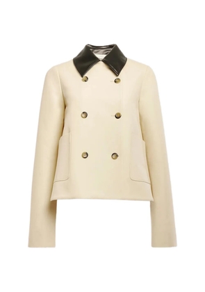 Altuzarra double-breasted contrast-collar jacket - Neutrals