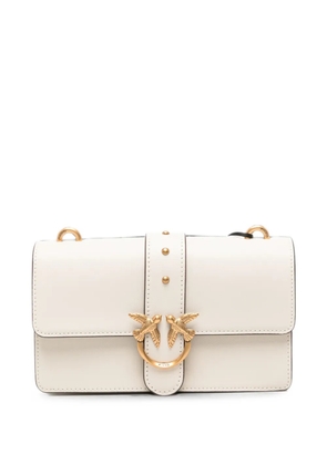 PINKO mini Love One leather crossbody bag - Neutrals
