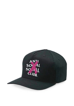 Anti Social Social Club Cancelled Paint logo-print cap - Black