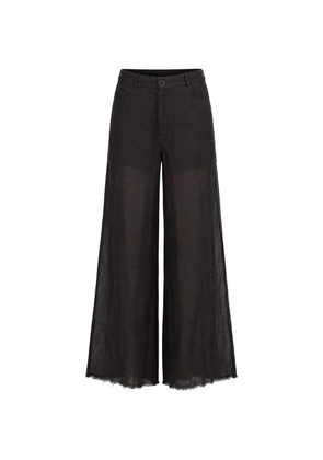 Masnada baggy frayed-edge trousers - Black