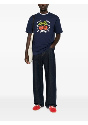 Kenzo cherry-print T-shirt - Blue