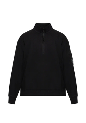 C.P. Company Lens-detail quarter-zip sweater - Black