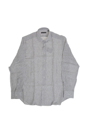 Corneliani striped french-collar shirt - White