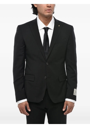 Corneliani single-breasted virgin-wool suit - Black