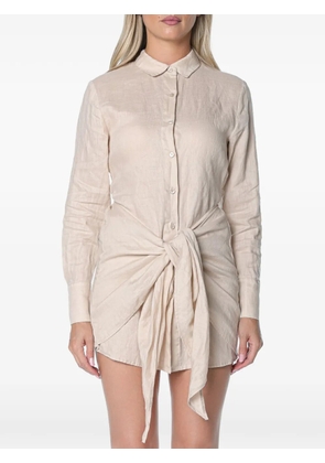 MC2 Saint Barth short Ravi dress in beige linen - Neutrals