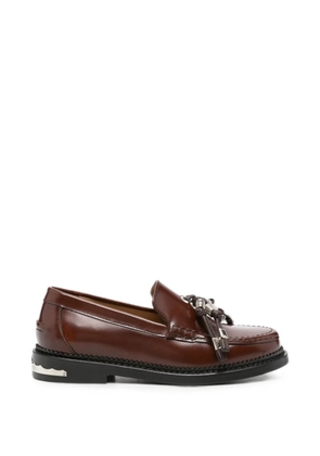Toga Pulla tassel-detail hardware-embellished loafers - Brown