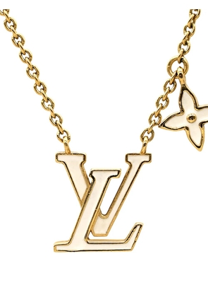 Louis Vuitton Pre-Owned 2025 Gold Plated LV Iconic Enamel Pendant Necklace costume necklace