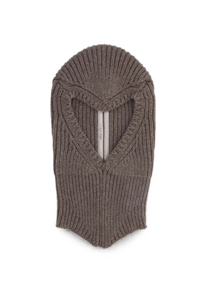 Rick Owens ribbed-knit balaclava - Brown