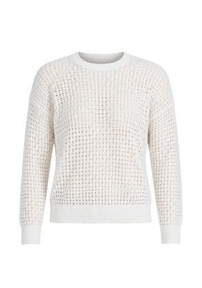 Eleventy open-knit crew-neck sweater - White
