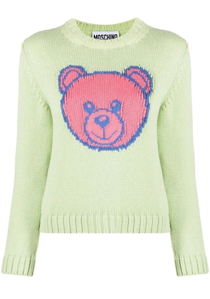 Moschino Teddy Bear intarsia knit jumper - Green