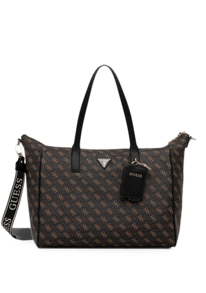 GUESS USA large Latona monogram-pattern tote bag - Black