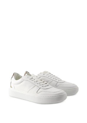 Herno leather panelled sneakers - White