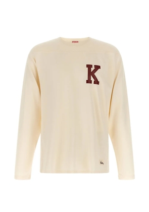 Kenzo Varsity-logo long-sleeve T-shirt - Neutrals