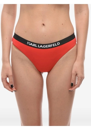 Karl Lagerfeld logo-waistband bikini briefs - Red