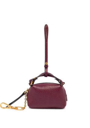 GIANNI CHIARINI pebbled leather bag charm - Red