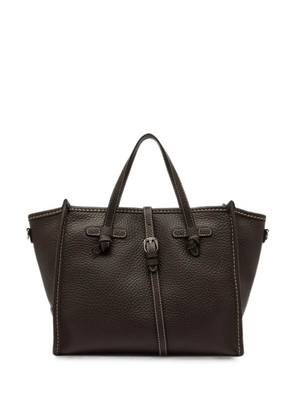 GIANNI CHIARINI Miss Marcella grained leather tote bag - Brown