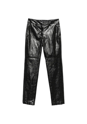 Federica Tosi crinkled-finish faux-leather trousers - Black