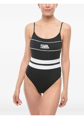 Karl Lagerfeld logo-print swimsuit - Black