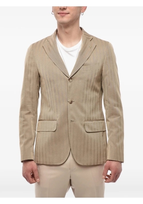 Corneliani herringbone cotton blazer - Neutrals