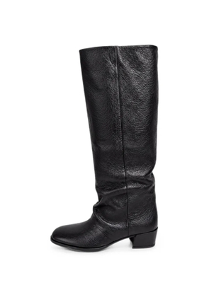 P.A.R.O.S.H. grainy-effect slouch boots - Black