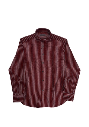 Corneliani striped French-collar shirt - Red