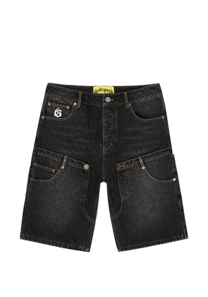 GODSPEED twin-panel denim shorts - Black