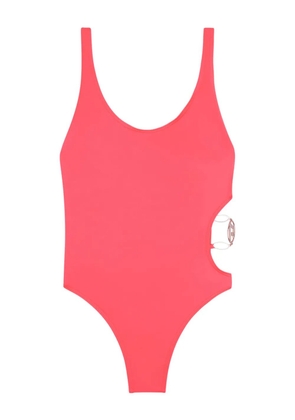 Diesel Pamela logo-plaque swimsuit - Pink