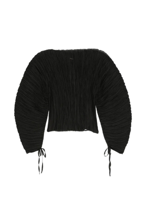 Cult Gaia Bega plissé-effect balloon-sleeve top - Black