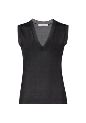 FENDI black silk organza jumper