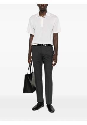 Lisa Yang short-sleeve knitted polo shirt - Neutrals