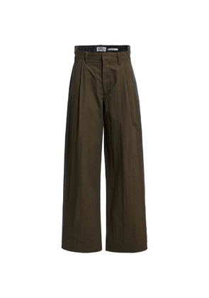 Essentiel Antwerp denim-panel wide-leg trousers - Green