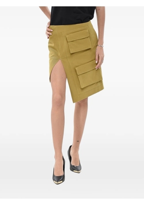 Off-White asymmetric cargo skirt - Yellow