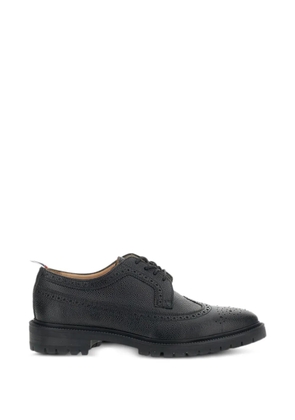 Thom Browne Longwing brogue pebbled leather lace-up shoes - Black