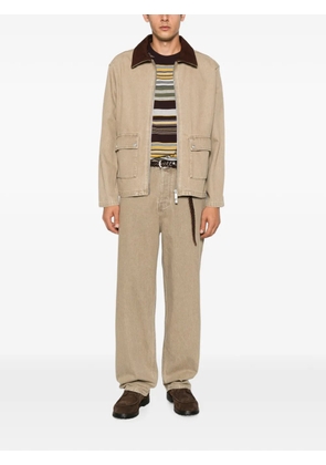 Drôle De Monsieur logo-patch belt-loop jeans - Neutrals