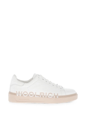 Woolrich logo-print lace-up sneakers - White