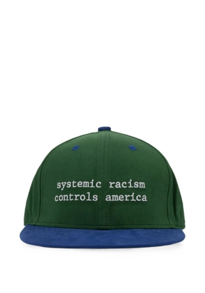 Denim Tears x Arthur Jafa Systemic Racism Controls America embroidered trucker hat - Green
