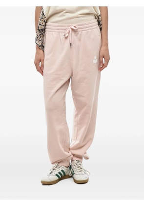 ISABEL MARANT flocked-logo track trousers - Pink