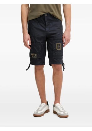 Aeronautica Militare patch-detail cargo shorts - Blue