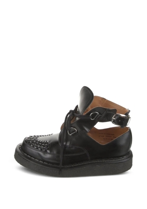 Comme des Garçons Homme Plus woven buckle-strap ankle boots - Black