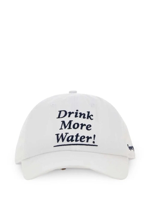 Sporty & Rich slogan-embroidered baseball cap - White