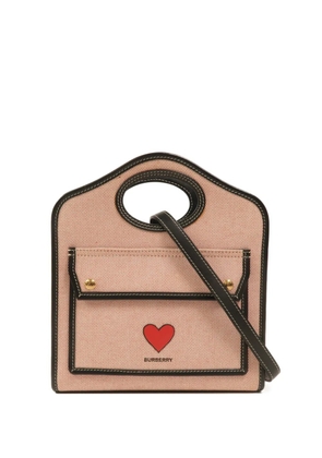 Burberry Pre-Owned mini Pocket leather-trim shoulder bag - Pink