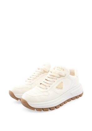 Prada Pre-Owned 2010s Prax 01 triangle-logo low-top sneakers - White