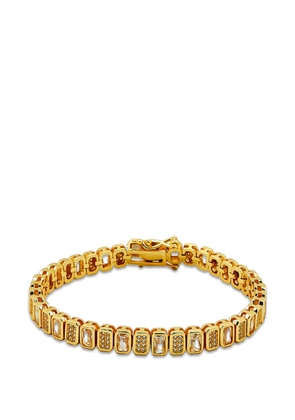 Lady D World Auric crystal-embellished tennis bracelet - Gold