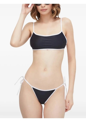 SAMSOE SAMSOE contrast-trim side-tie bikini - Black