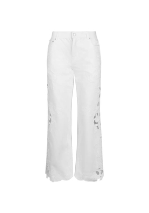 Simkhai Porter embroidered jeans - White