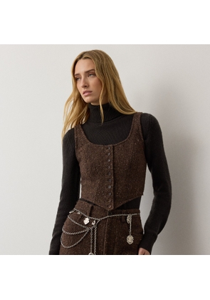 Sherry Wool-Blend Donegal Tweed Top